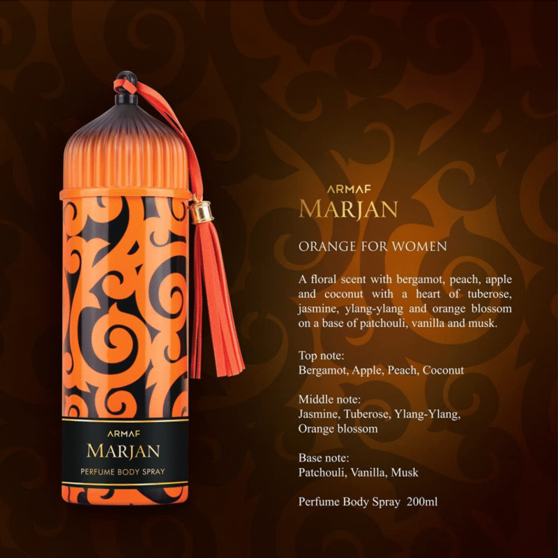 Armaf Marjan Orange Body Spray 200 ml - Image 2