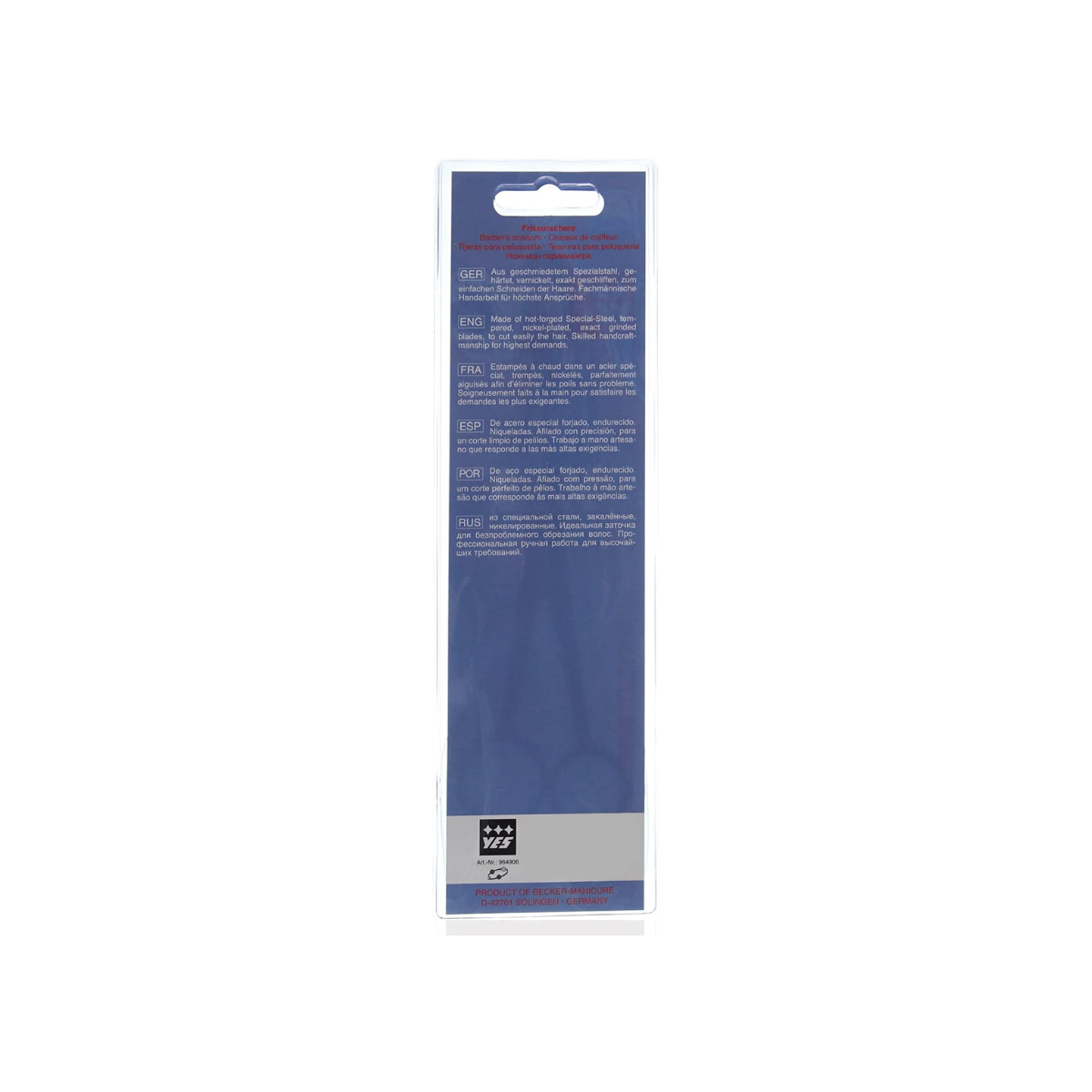 YES Solingen Barber’s Thinning Scissors 17.5 cm - Image 2