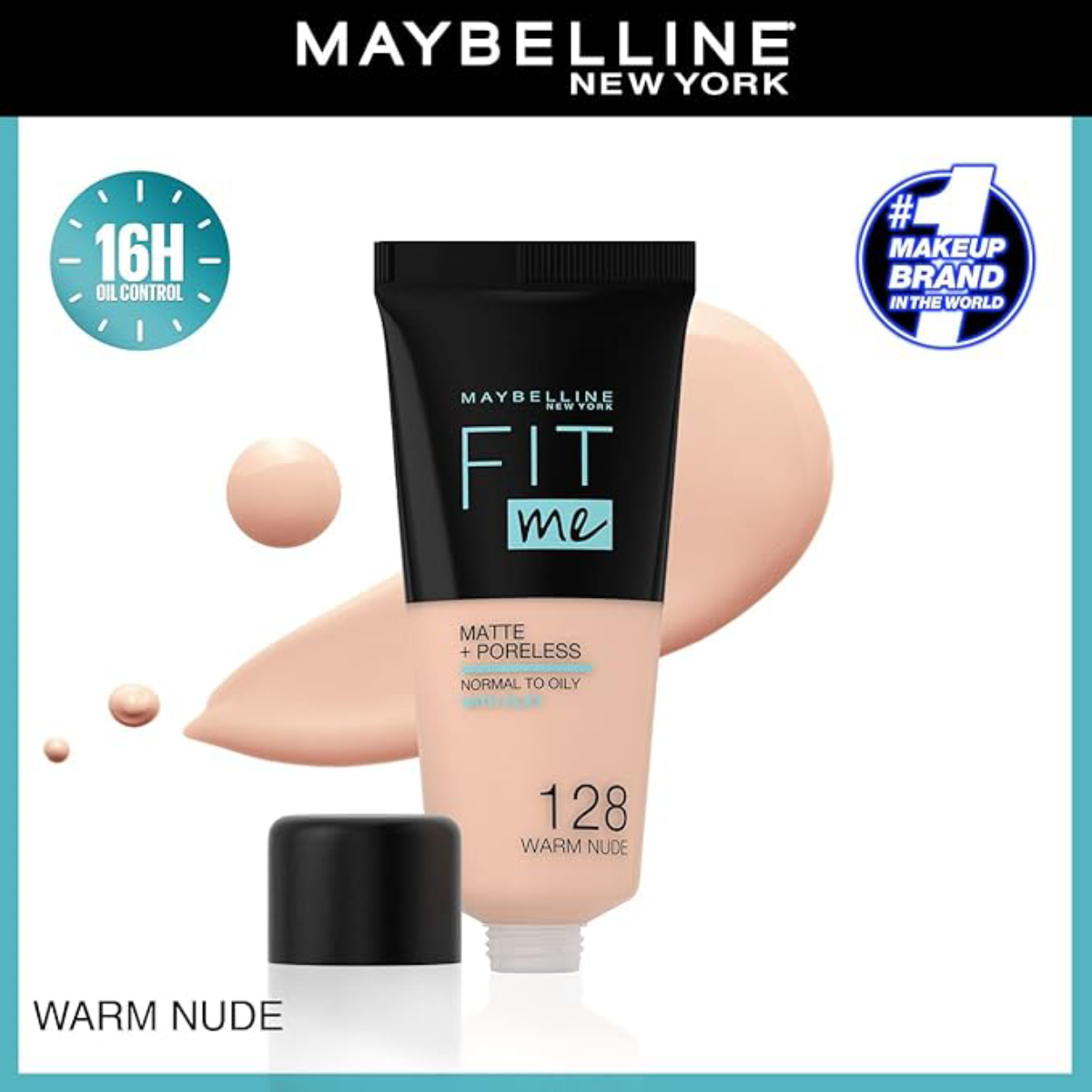 Maybelline Fit Me Matte Foundation - 128 Warm -30 ml - Image 3