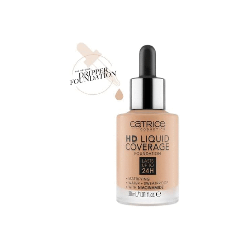 Catrice HD Liquid Coverage Foundation 040 Warm Beige 30ml - Image 2