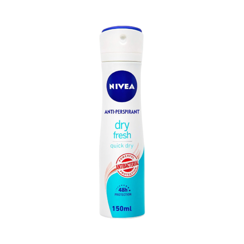 NIVEA Antiperspirant Spray for Women, Dry Fresh Antibacterial Protection, 150ml