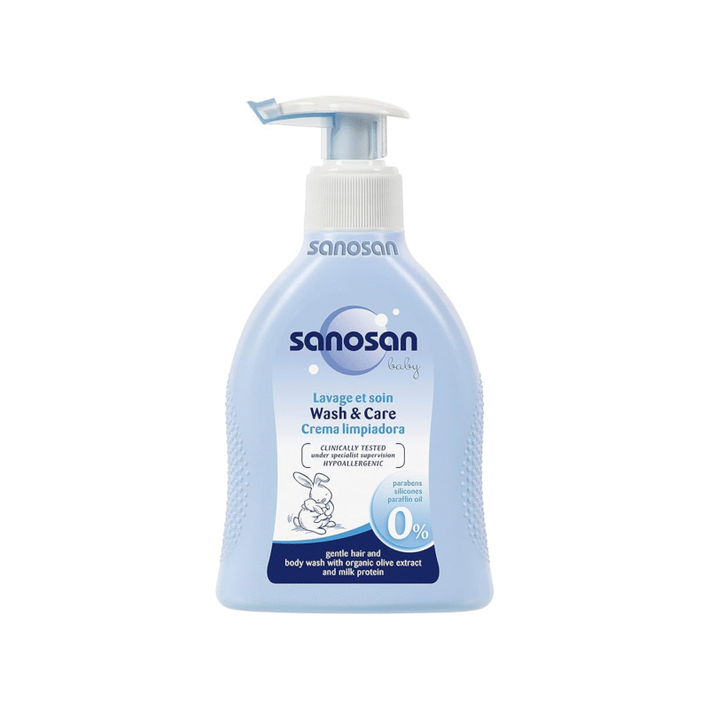Sanosan Baby Wash And Care With Pump 200 ml
