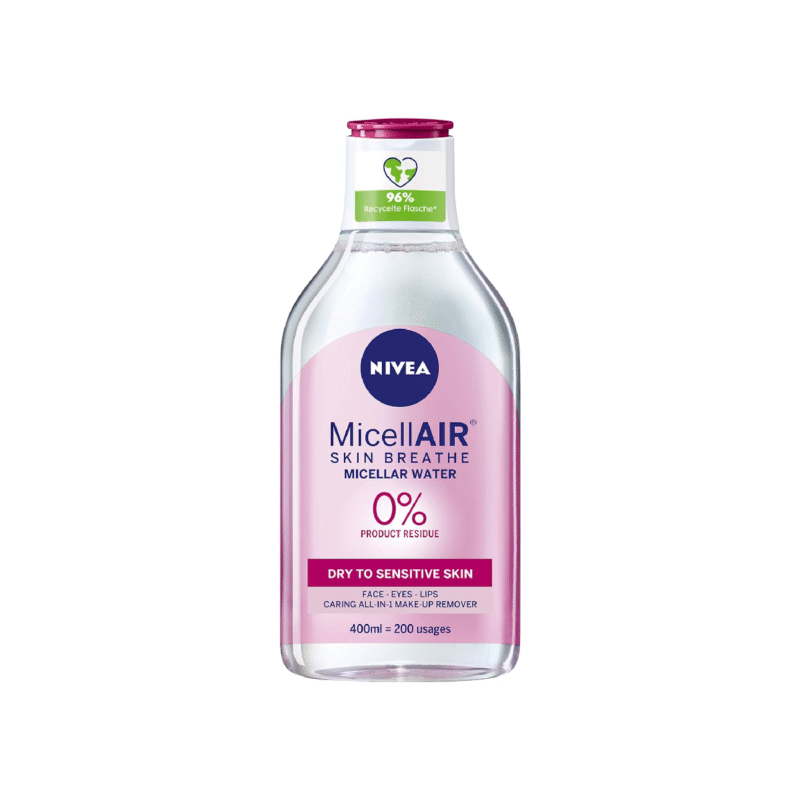 NIVEA Face Micellar Water, Makeup Remover, Dry & Sensitive Skin, 400ml