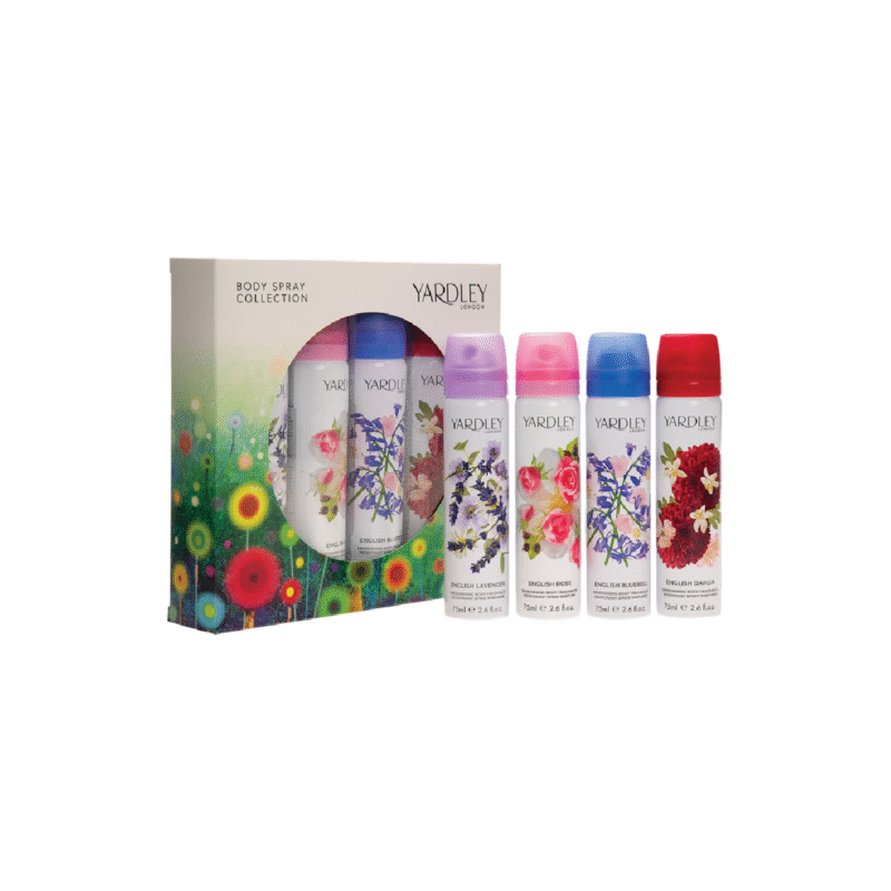 Yardley London Flower Body Spray Collection Ladies Gift Set 4 X 75ml