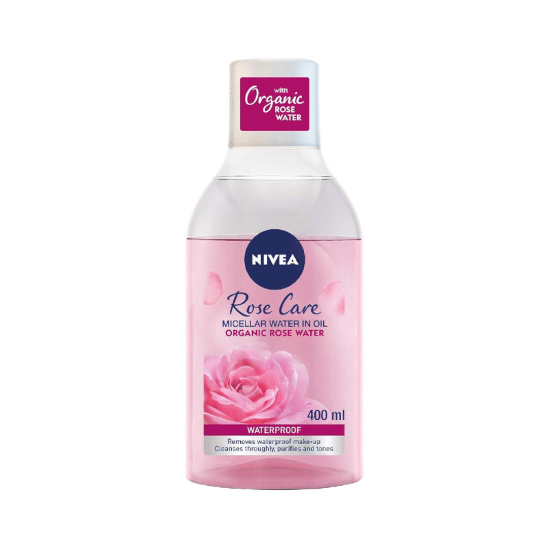NIVEA Face Micellar Water, Makeup Remover, Rose Care with Organic Rose, 400ml