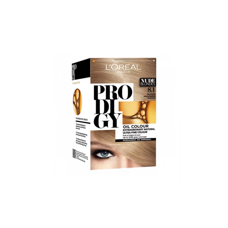 L'Oreal Paris Prodigy Permanent Oil Hair Color Platine Natural Medium Ash Blonde 8.1
