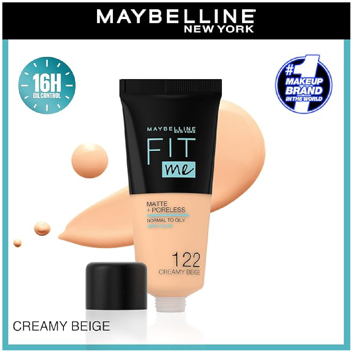 Maybelline New York Fit Me Matte + Poreless - 122 CREAMY BEIGE - Image 2