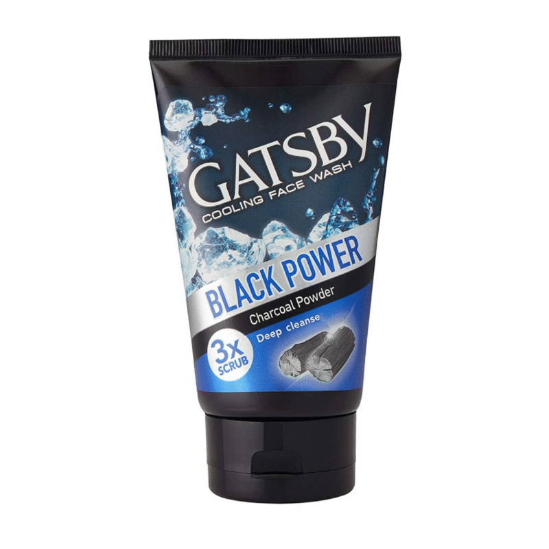 Gatsby Cooling Face Wash Black Power, With Charcoal, Perfect Clean,100 g
