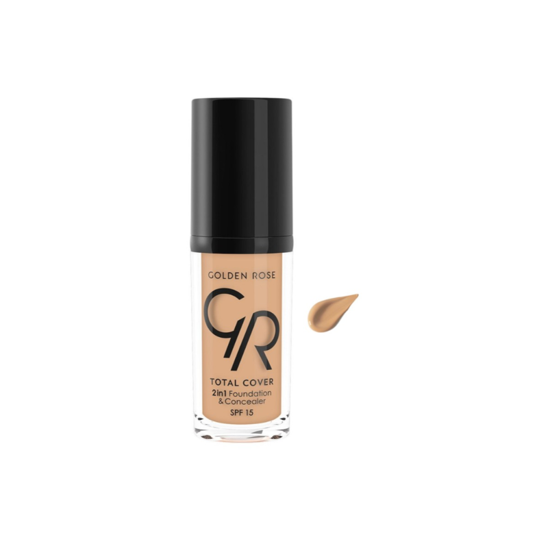 Golden Rose Total Cover 2 In 1 Beige Foundation And Concealer No.4