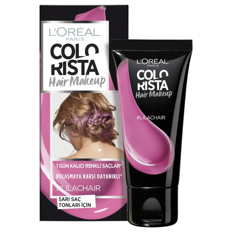 L'Oreal Colorista Hair Colour Hair Make-up, Lilac Hair For Blondes, 30ml