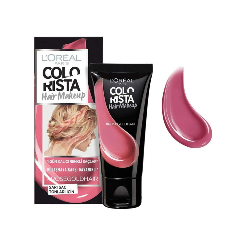 L'Oreal Colorista Hair Colour Hair Make-up, Rose Gold Hair For Blondes, 30ml