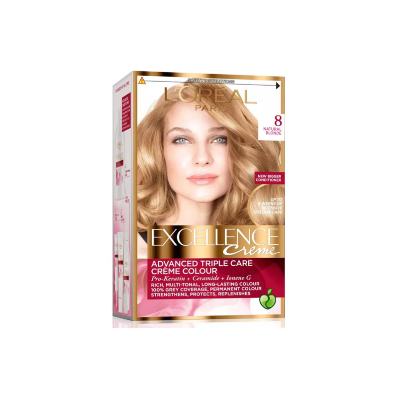 L'oreal Paris Excellence Creme Hair Colour Natural Blonde 8