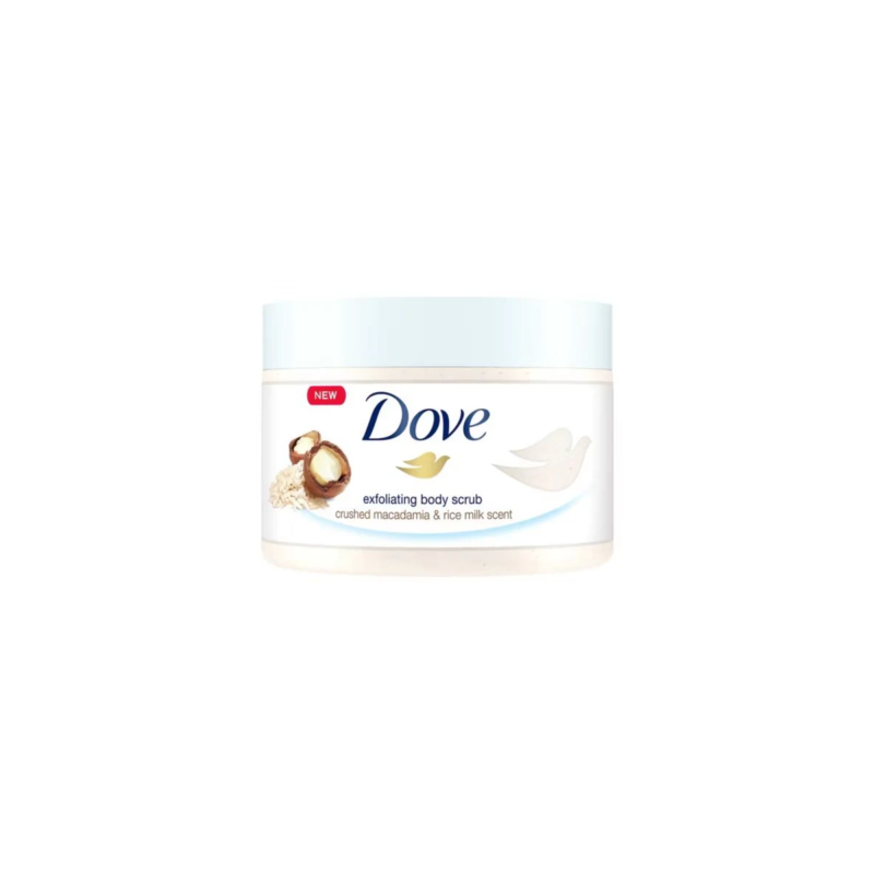 Dove Crushed Macadamia & Rice Milk Scent Exfoliating Body Scrub - 225ml