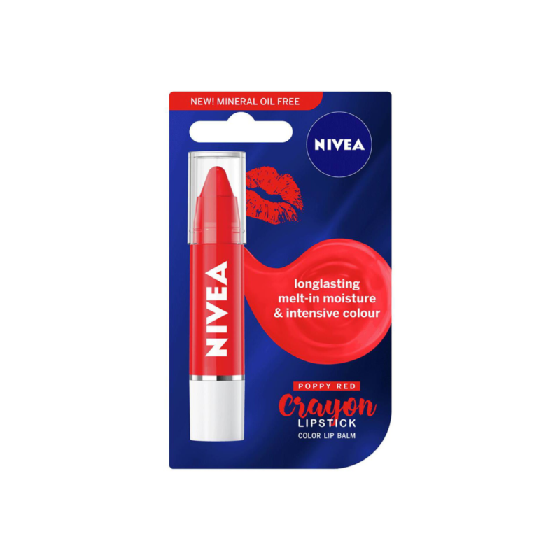 Nivea Poppy Red Crayon Lipstick 3 g / 3,3 ml