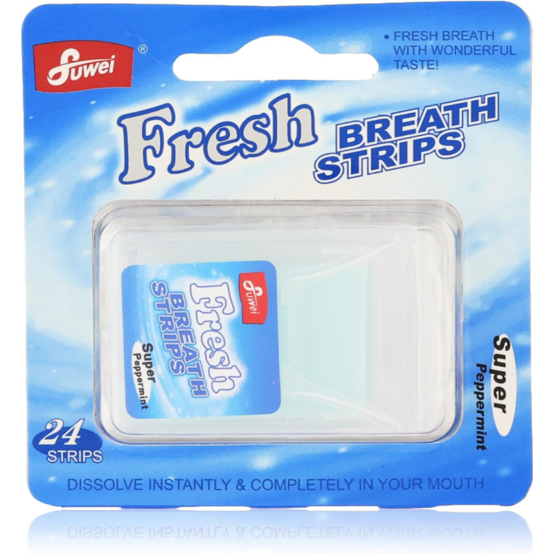 Fuwei Fresh Super Peppermint Breath Strips 24-Pieces