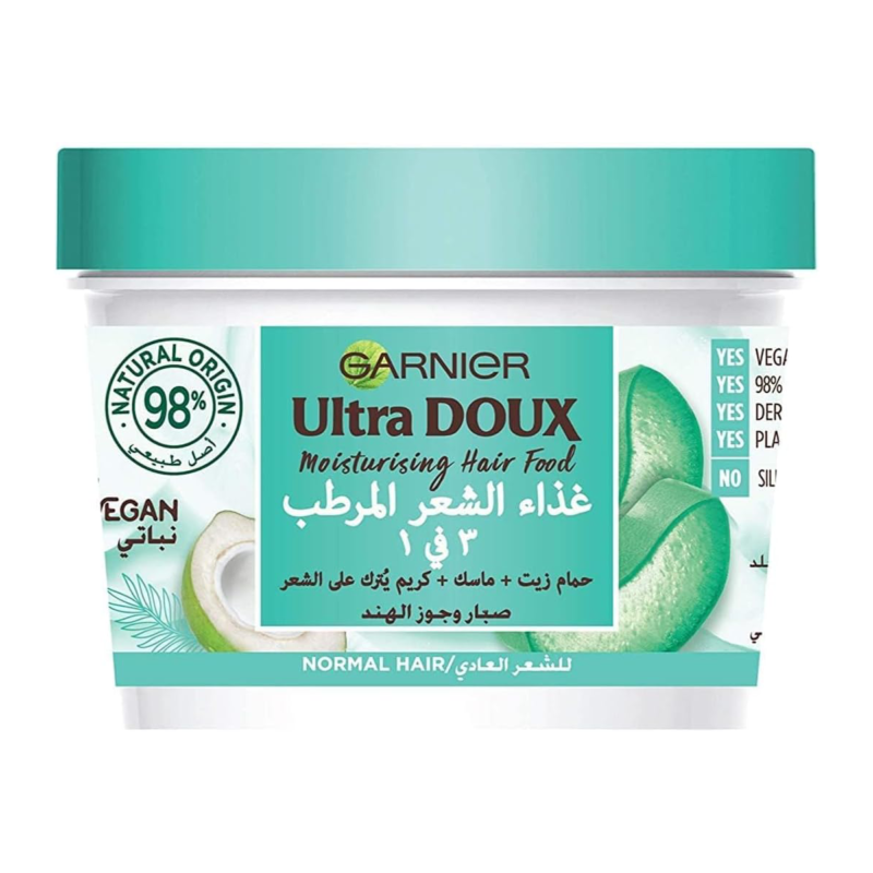 Garnier Ultra Doux Moisturising Aloe Vera 3-in-1 Hair, For Normal Hair, 390 ml
