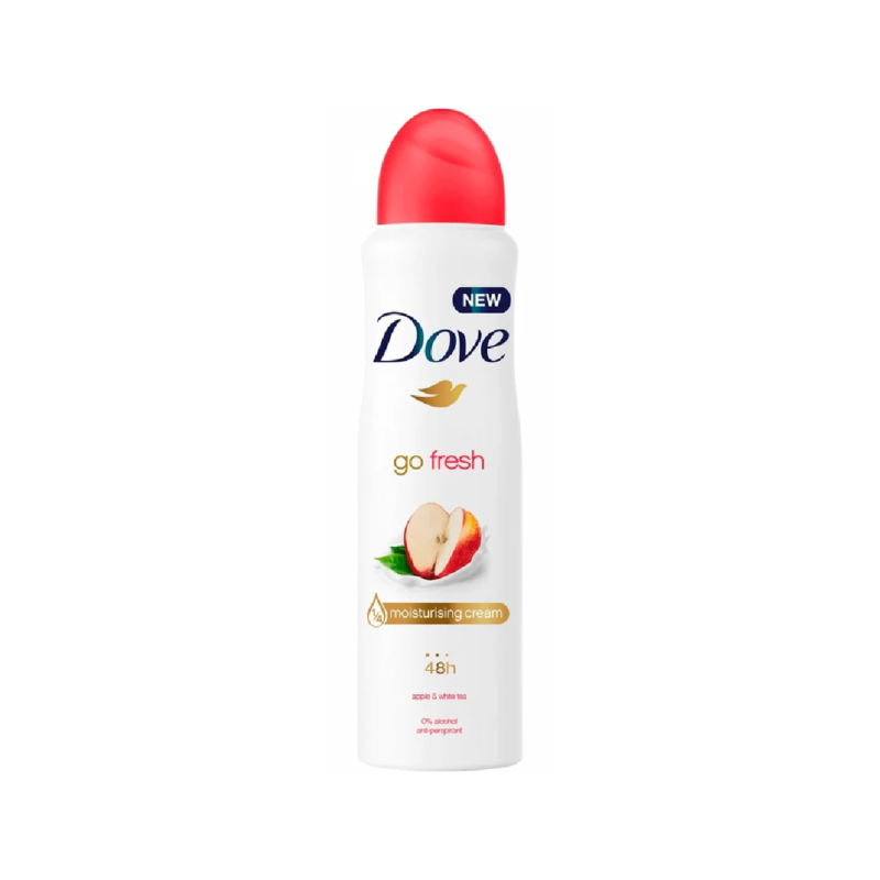 Deodorant Spray Go Fresh Moisturising Cream Apple And White Tea White-Red 250ml