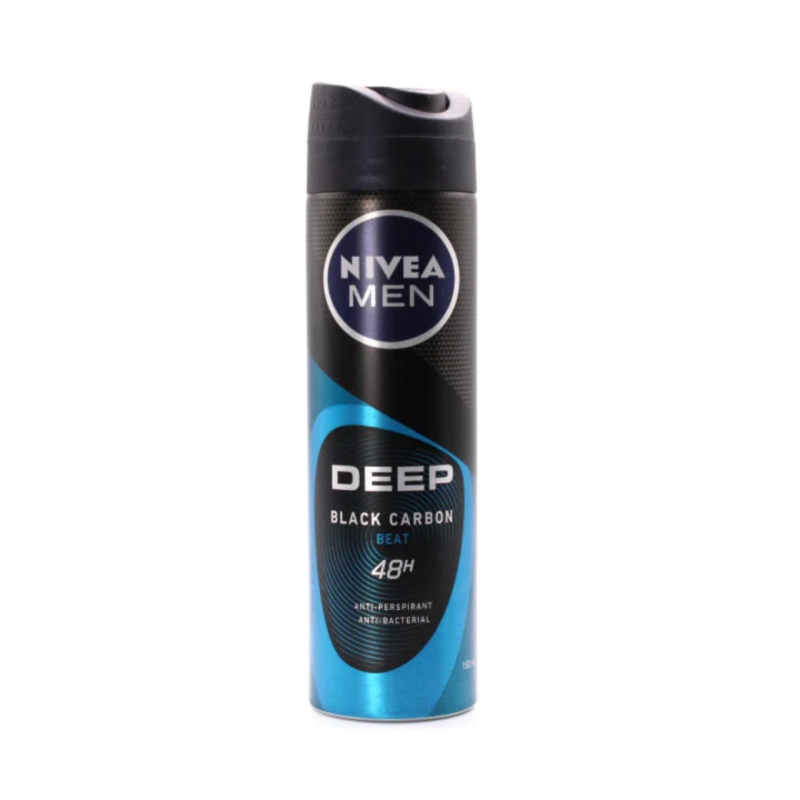 Nivea Men Deep Black Carbon Beat Anti-Perspirant Deodorant Spray - 150ml