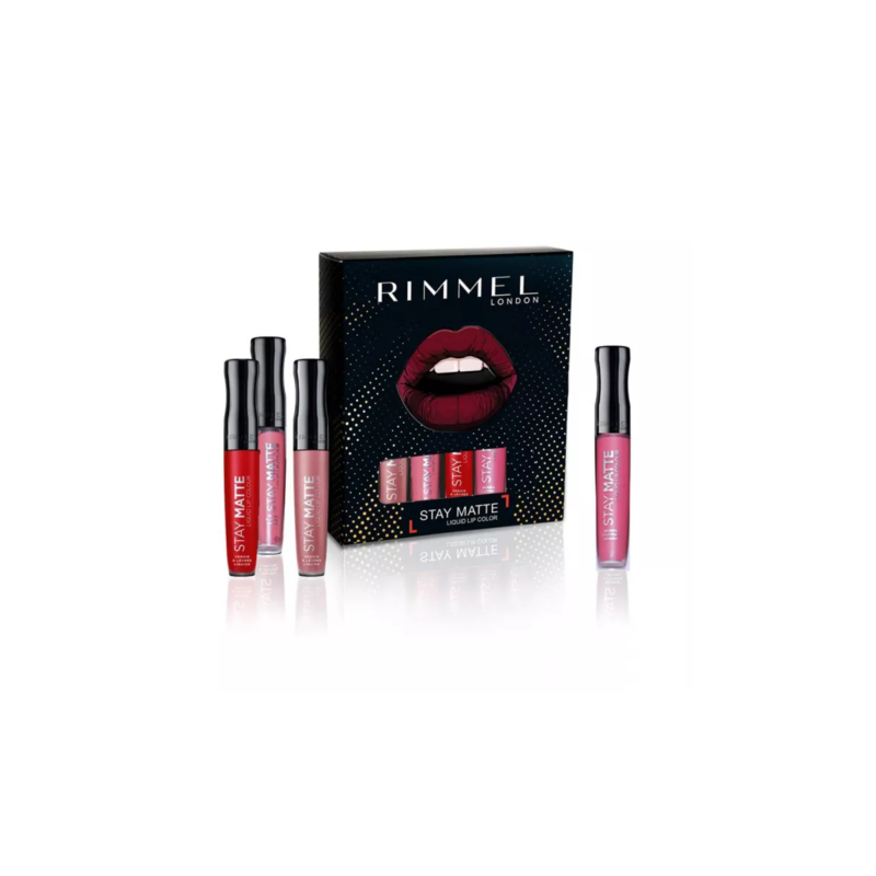 Rimmel London Stay Matte Liquid Lip Colour 4 Pieces Kit