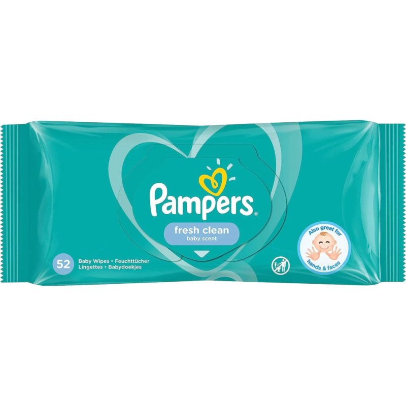 Pampers Baby Wipes Fresh Clean 52 Pcs