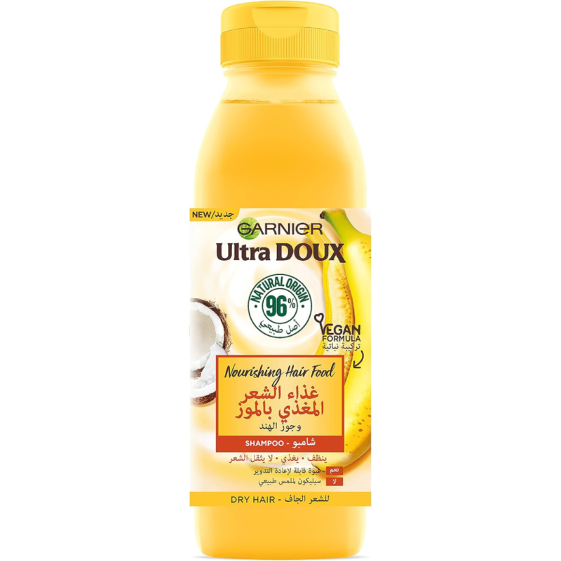 Garnier Ultra Doux Nourishing Banana Hair Food Shampoo for Dry Hair 350ml