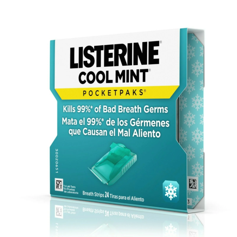 Listerine Cool Mint Pocket Paks Portable Breath Strips