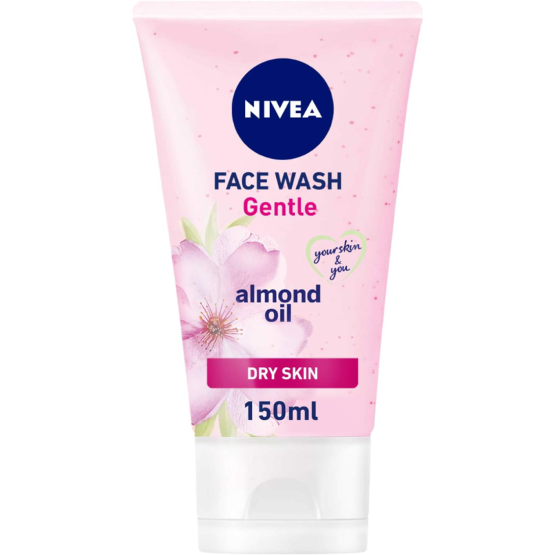 NIVEA Face Wash Cleanser, Gentle Cleansing, Dry Skin, 150ml
