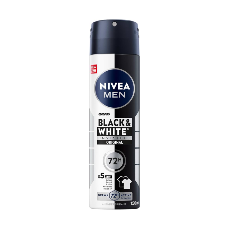 Nivea MEN Black And White Invisible Antiperspirant Deodorant Spray 150ml