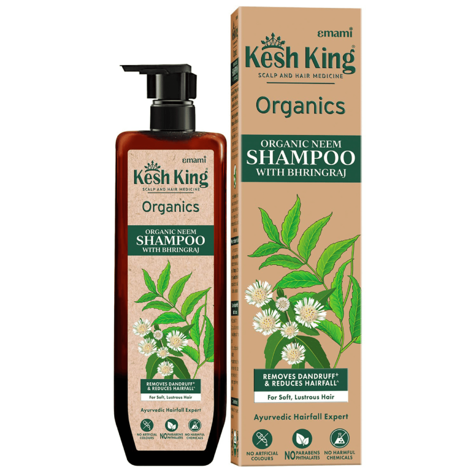 Kesh King Organic Neem Shampoo With Bhringraj - 300ml