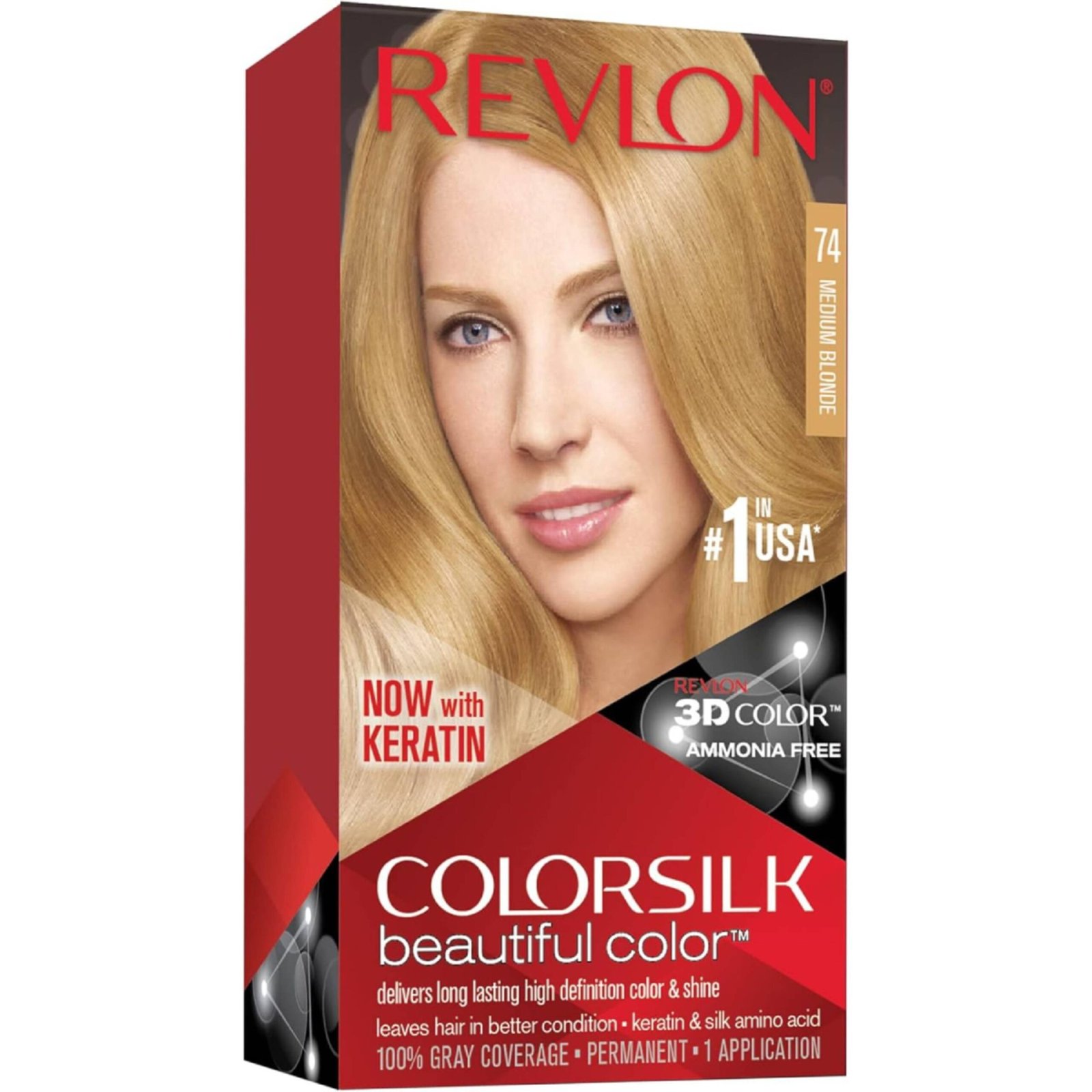 Revlon Colorsilk 3D Medium Blonde 074
