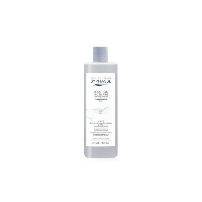 Byphasse Mic Make-up Rem Sol Wt Activate Charcoal 500ml
