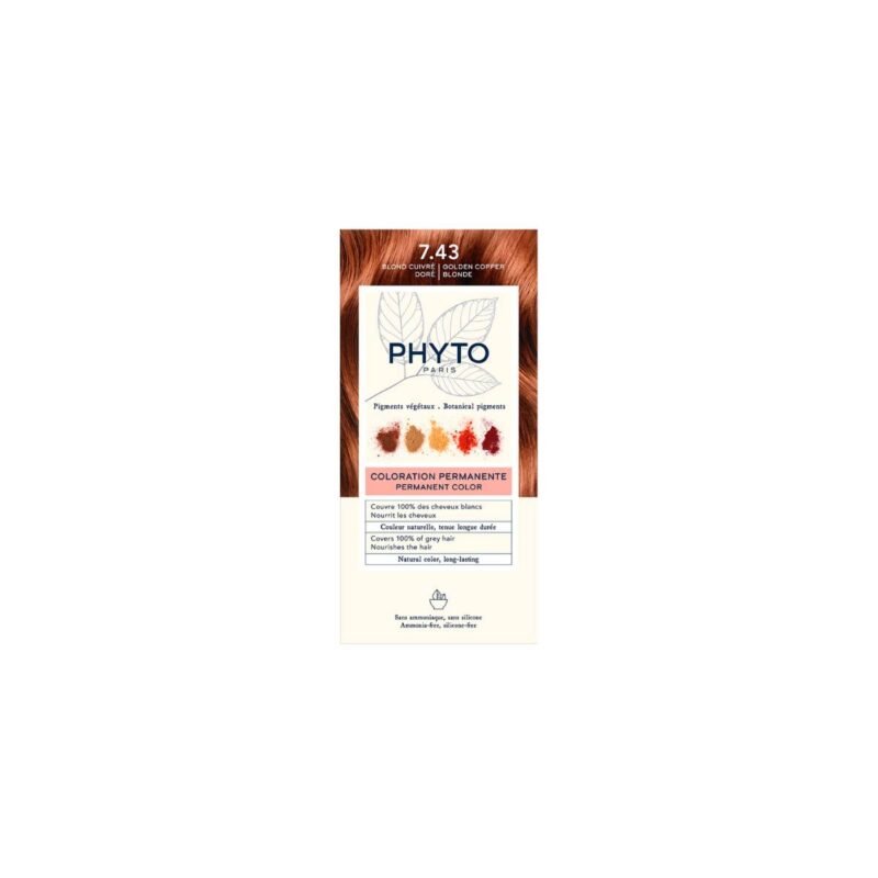 Phytocolor Permanent Color Shade 7.43 Golden Copper Blonde