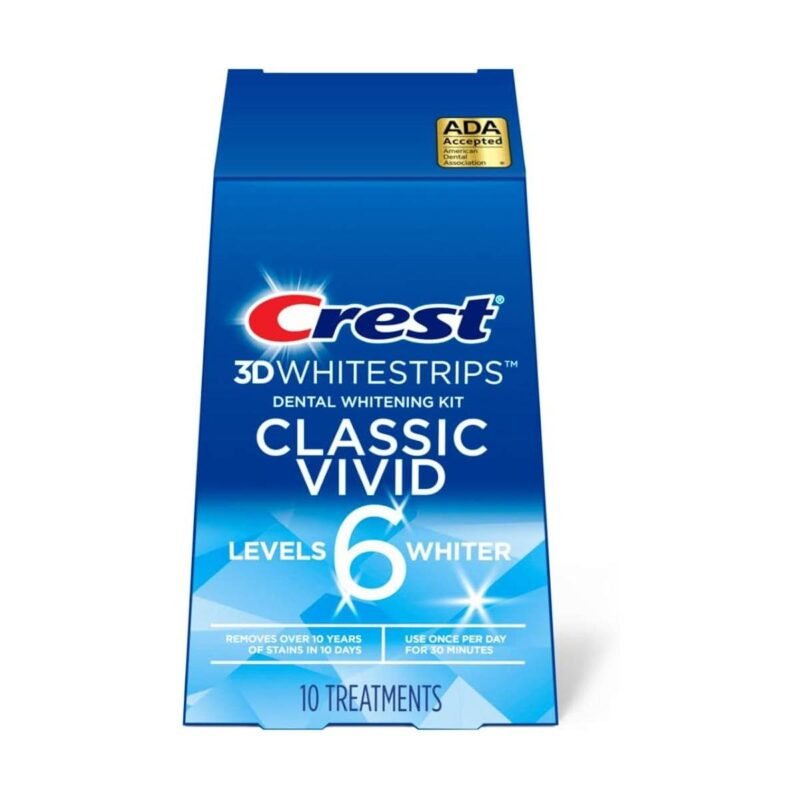 Crest 3D White Classic Vivid Whitestrips Dental Whitening Kit