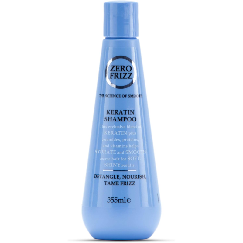 Zero Frizz Keratin Shampoo for Frizzy Hair - 355 ml