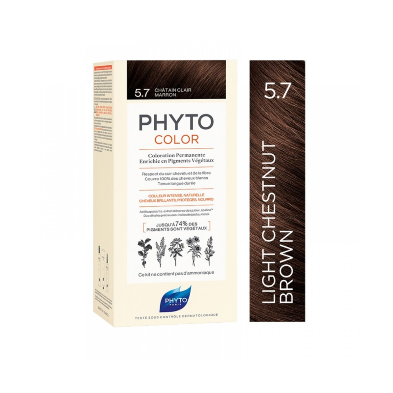 Phyto Phytocolor Permanent Color Shade 5.7 Light Chestnut Brown