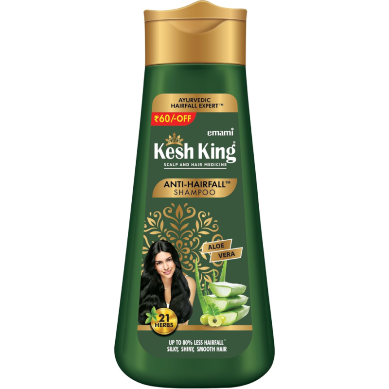 Kesh King Anti Hairfall Shampoo with aloe and 21 herbs, 340ml