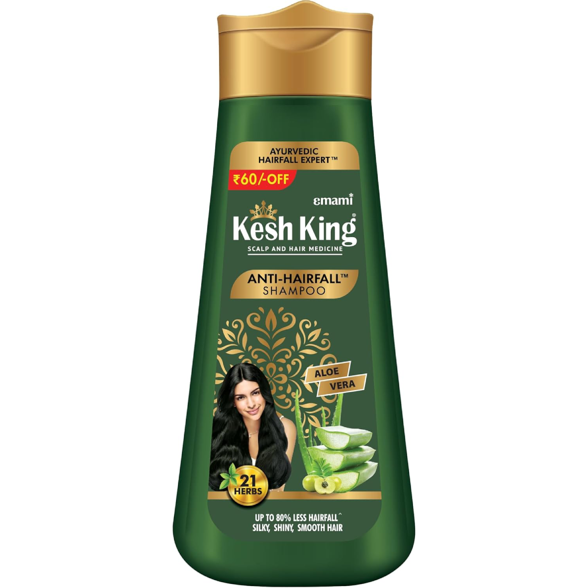 Kesh King Anti Hairfall Shampoo with aloe and 21 herbs, 340ml