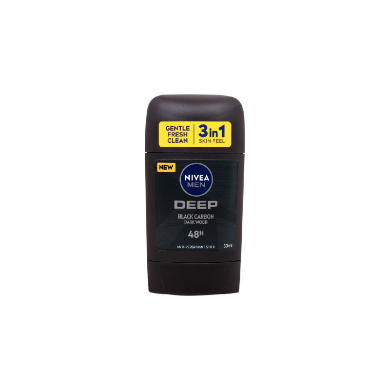 Nivea Men Deep Black Carbon Dark Wood Deodrant Stick 50ml