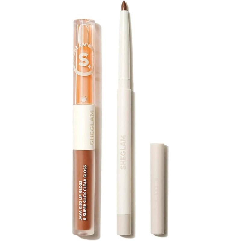 SHEGLAM Soft 90's Glam Lip liner and Lip Duo Set-Pouty Nude Lip Set - Moody Taupe