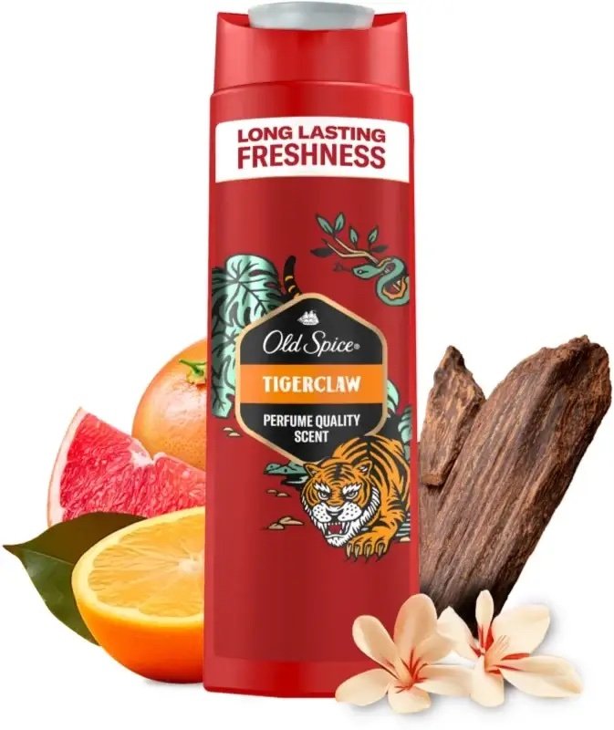 Old Spice TigerClaw 3in1 shower gel and shampoo for men 400 ml