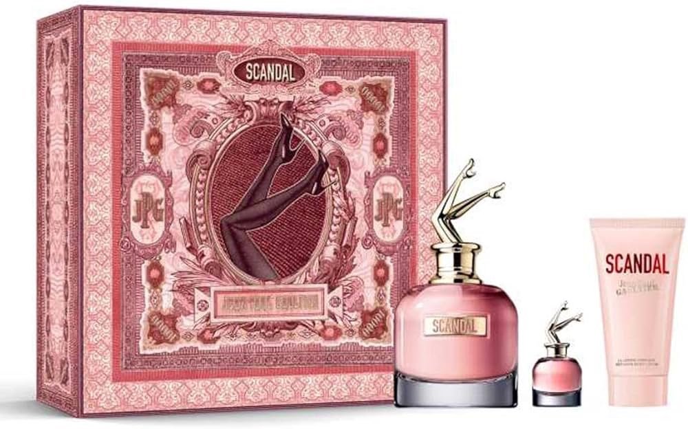 JEAN PAUL GAULTIER SCANDAL GIFT SET FOR WOMEN, EDP 80ML + 6ML + BODY LOTION 75ML