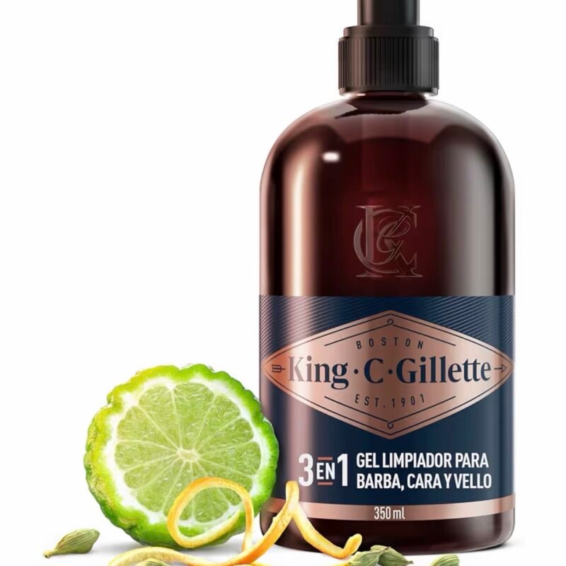 King C. Gillette Men’s Beard and Face Wash with Coconut Water, Argan Oil and Avocado Oil, 350 ml