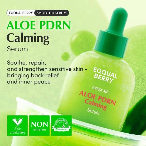 EQQUAL BERRY Green Aid Aloe PDRN Calming Serum - 30ml - Image 2