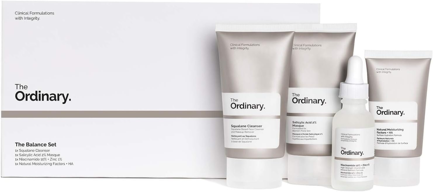 The Ordinary The Balance Set – Beauty Set, Skincare Set, Gift Set with Squalane Cleanser, Salicylic Acid 2% Masque, Niacinamide 10% and Zinc 1% and Natural Moisturizing Factors and HA (4 Piece Set) - Image 7