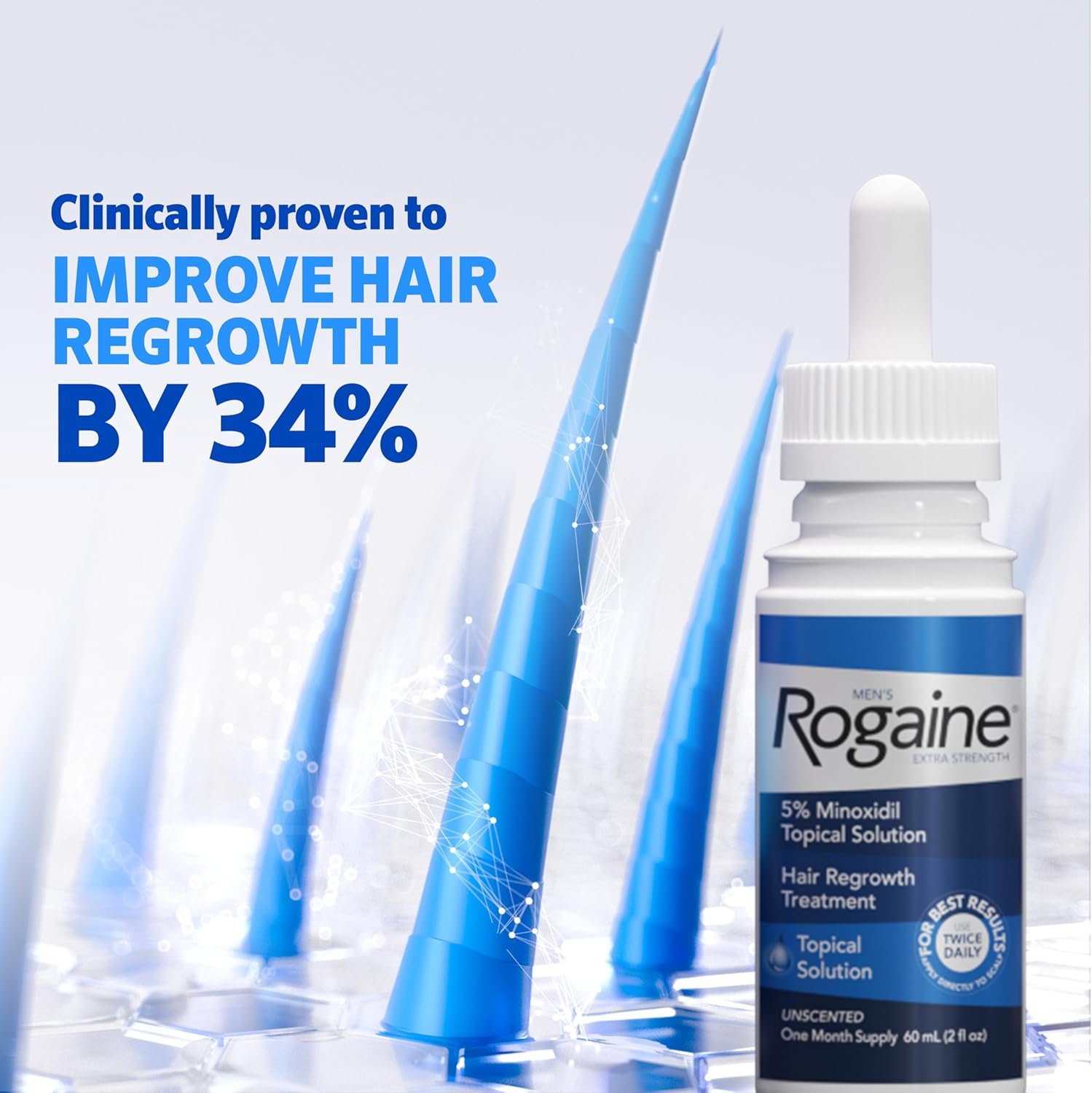 Rogaine Men's Extra Strength Solution, 2 Oz (Pack of 3) - Image 3