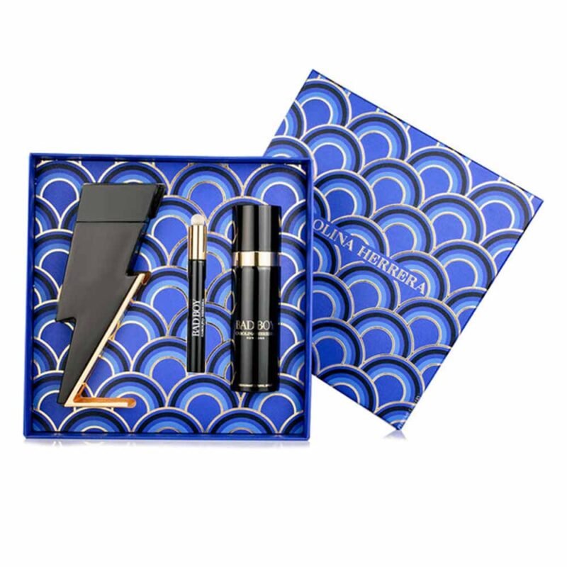 Bad Boy Gift Set for Men by Carolina Herrera – Eau de Toilette 100ml + Deodorant 100ml + Mini EDT 10ml