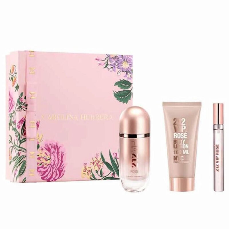 212 Vip Rose 3pcs Gift Set by Carolina Herrera for Women