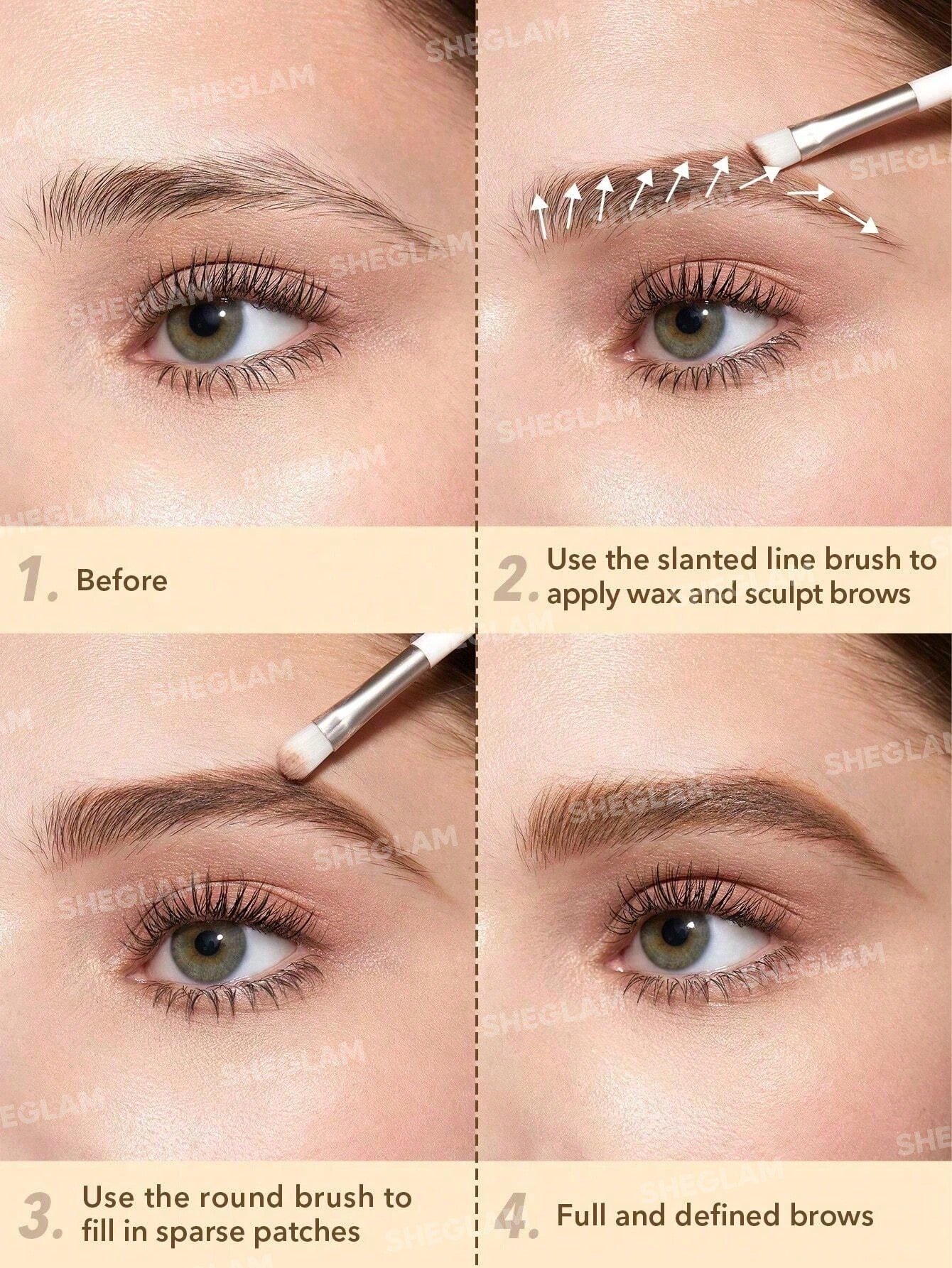 SHEGLAM Full-Filled Eyebrow Palette-102 Ash Brown - Image 5