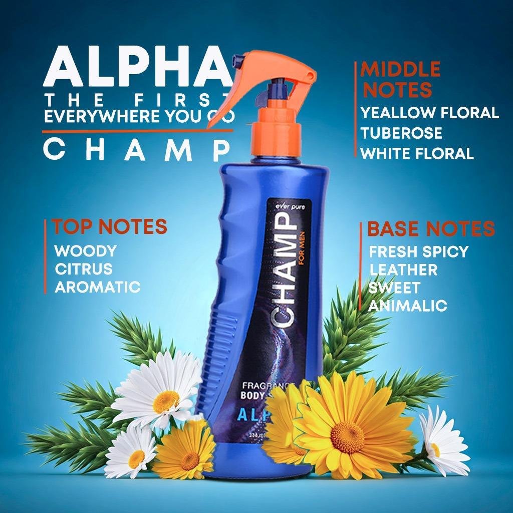 EVER PURE CHAMP Alpha FRAGRANCE MIST 236 ML - Image 2