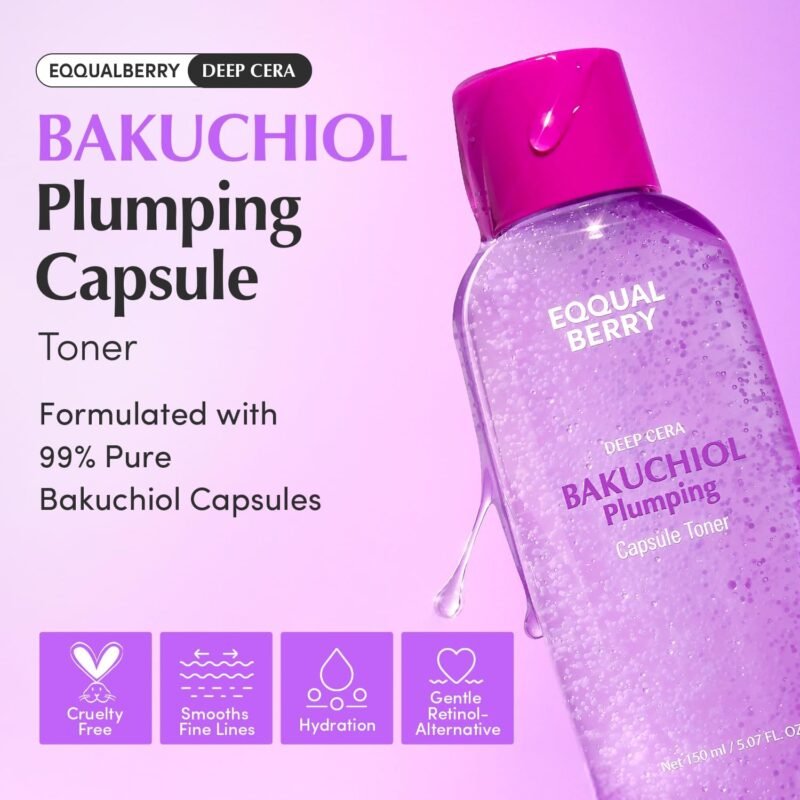 EQQUALBERRY Bakuchiol Plumping Capsule Toner – 150ml